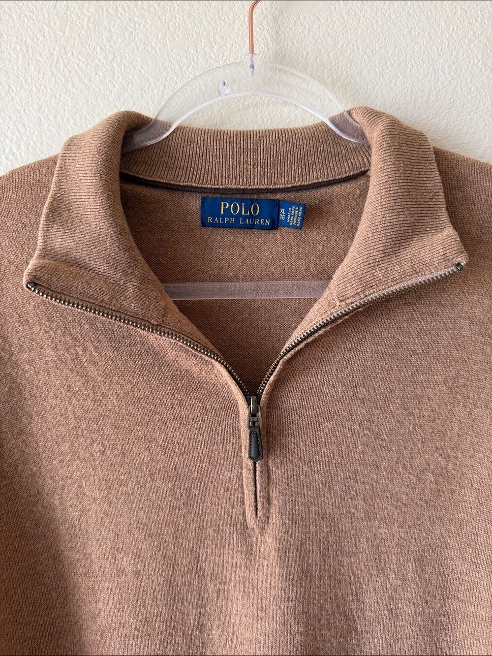 Polo Ralph Lauren 100% Wool Quarter Zip Sweater - Picture 3 of 9
